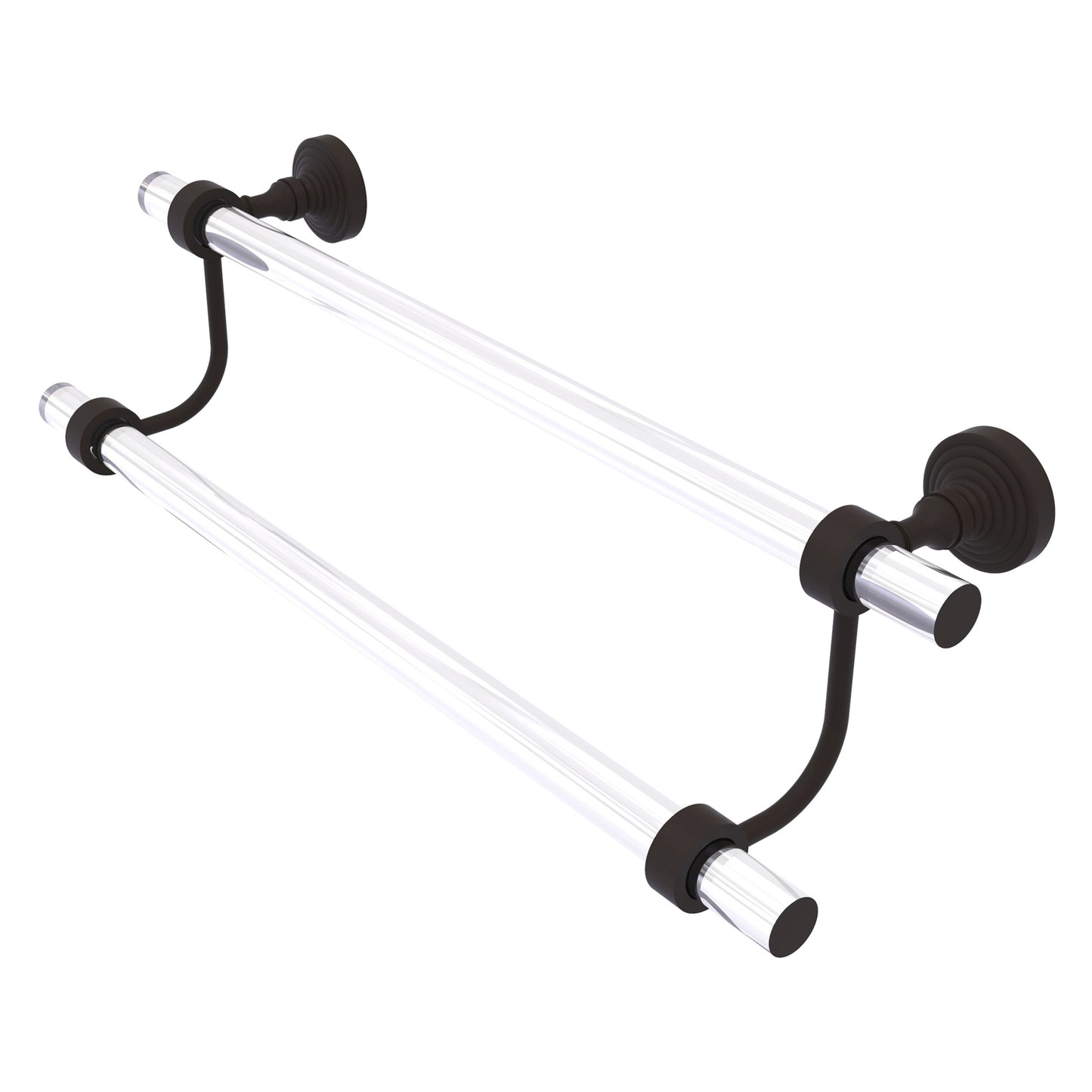 Allied Brass Pacific Grove 36-in double Oil-rubbed bronze Wall mount Double Towel Bar