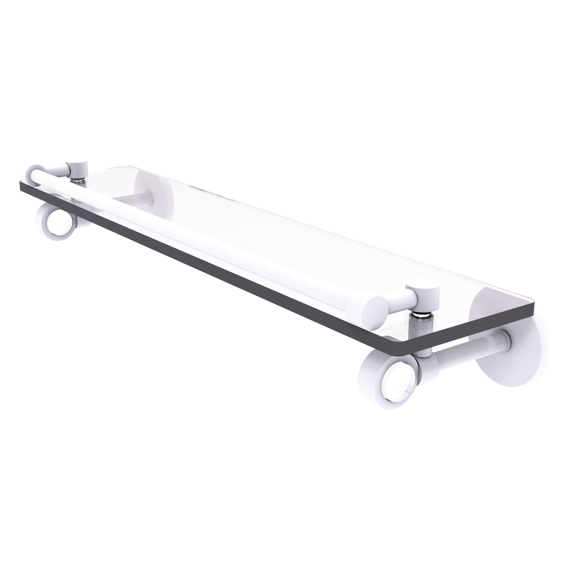 Allied Brass Clearview Matte White Wall mount Bathroom Shelf ( 22-in x 3.75-in x 5-in )