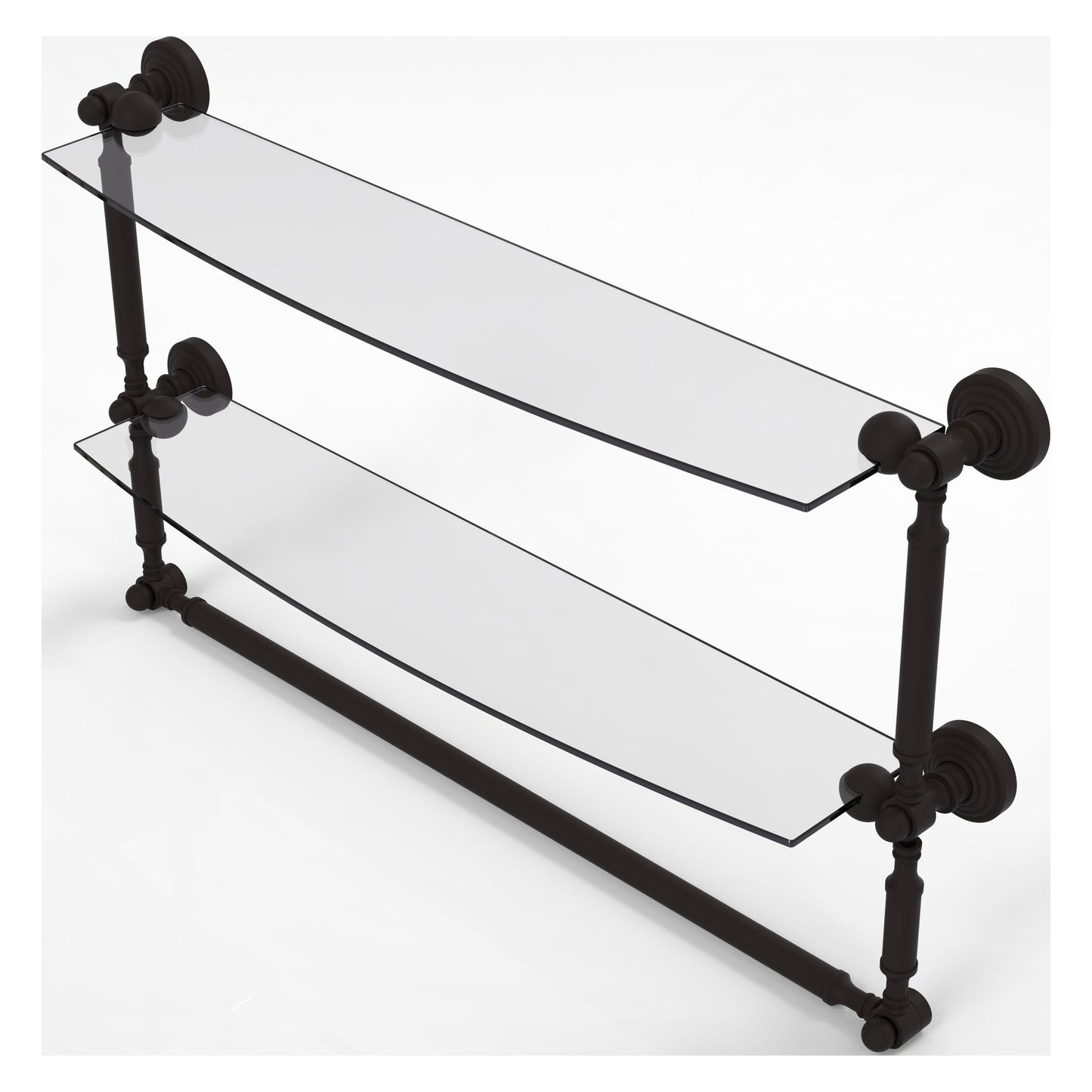 Allied Brass Waverly Place Oil-rubbed Bronze 2 -Tier Wall mount Bathroom Shelf ( 24-in x 15-in x 5-in )