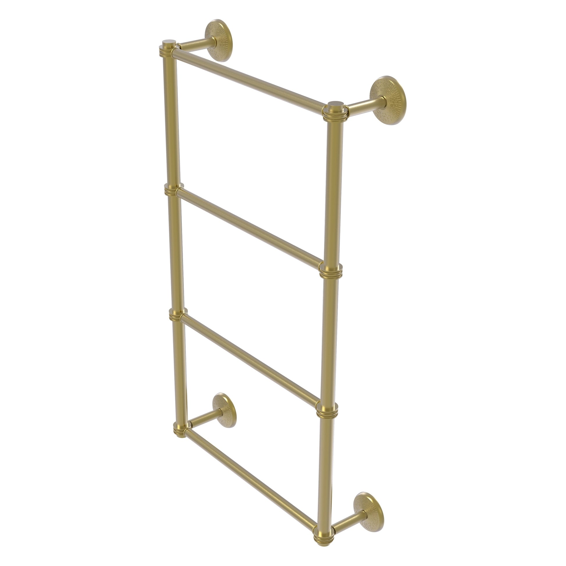 Allied Brass Monte Carlo 30-in double Satin Brass Wall mount 4-tier Towel Bar