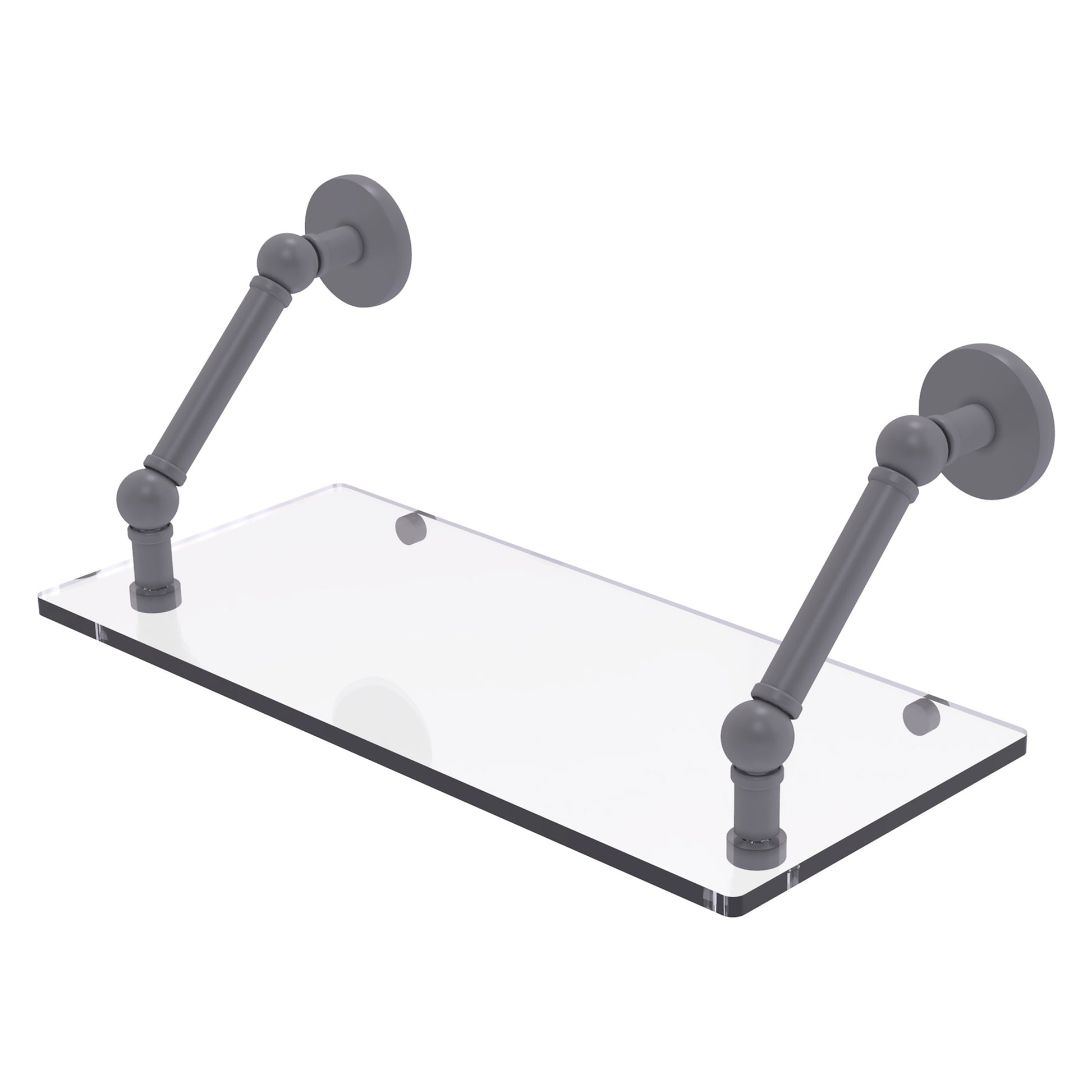 Allied Brass Prestige Skyline Matte Gray Wall mount Bathroom Shelf ( 18-in x 8-in x 8-in )