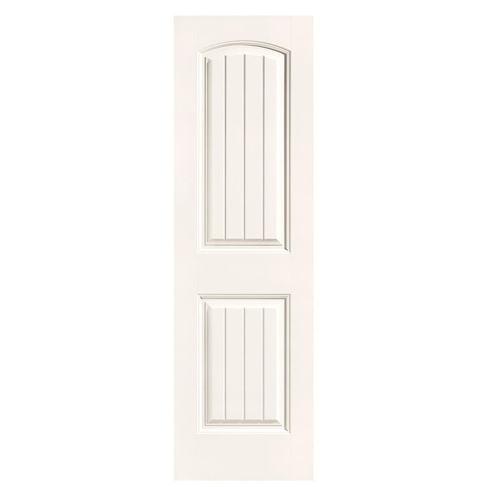 Masonite Cheyenne 24-in x 80-in White 2-panel Smooth Hollow core Prefinished Molded composite Slab Door