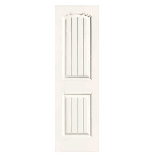 Masonite Cheyenne 24-in x 80-in White 2-panel Smooth Hollow core Prefinished Molded composite Slab Door