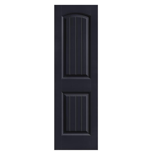 Masonite Cheyenne 24-in x 80-in Midnight 2-panel Smooth Solid core Prefinished Molded composite Slab Door