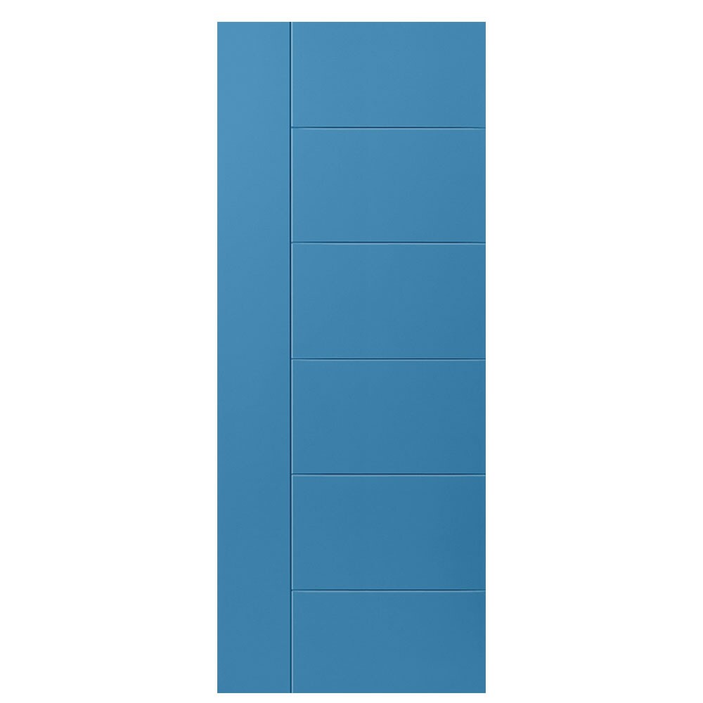 Masonite Berkley 32-in x 80-in Blue Heron Flush Smooth Hollow core Prefinished Molded composite Slab Door
