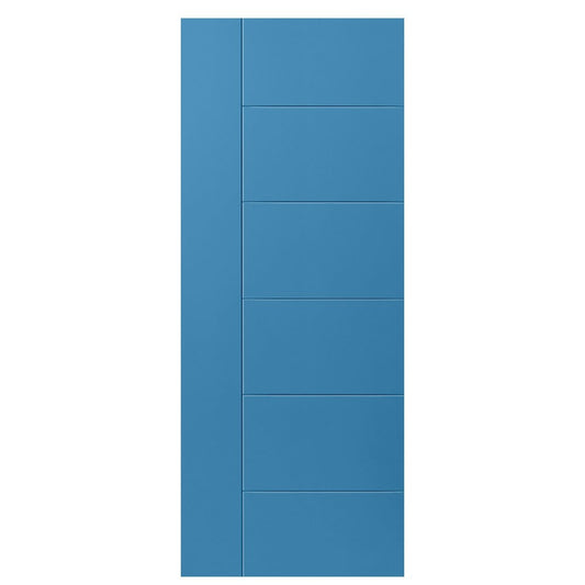 Masonite Berkley 32-in x 80-in Blue Heron Flush Smooth Hollow core Prefinished Molded composite Slab Door