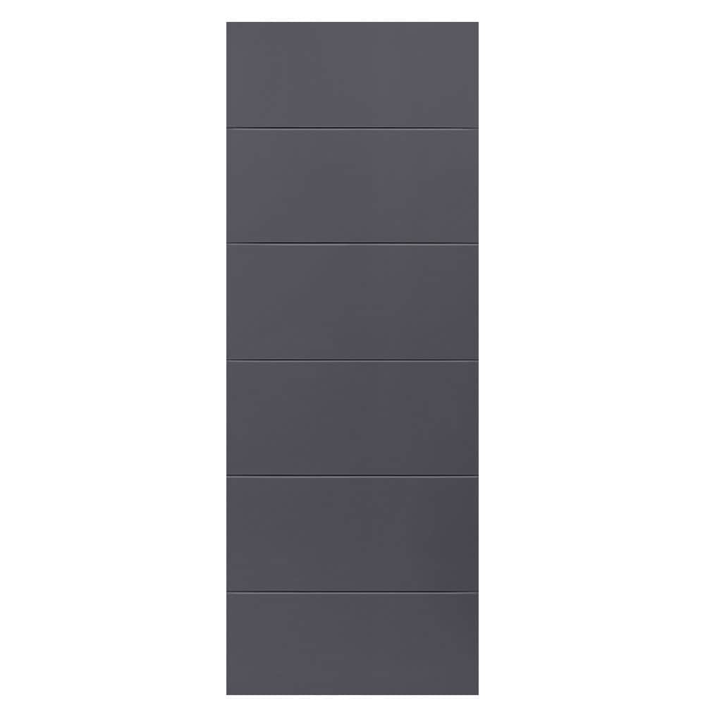 Masonite Melrose 30-in x 80-in Slate Flush Smooth Hollow core Prefinished Molded composite Slab Door