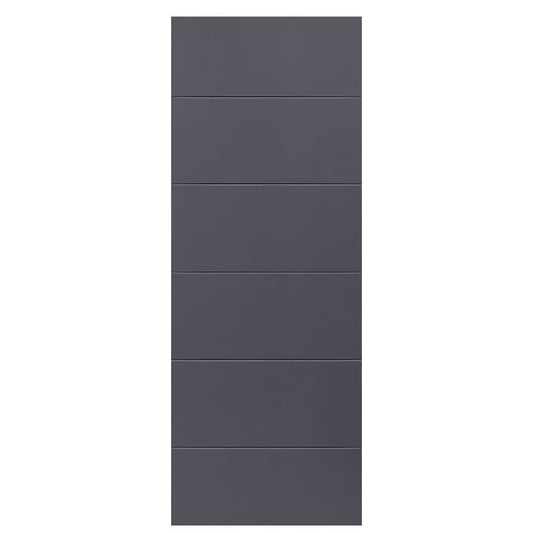 Masonite Melrose 30-in x 80-in Slate Flush Smooth Hollow core Prefinished Molded composite Slab Door
