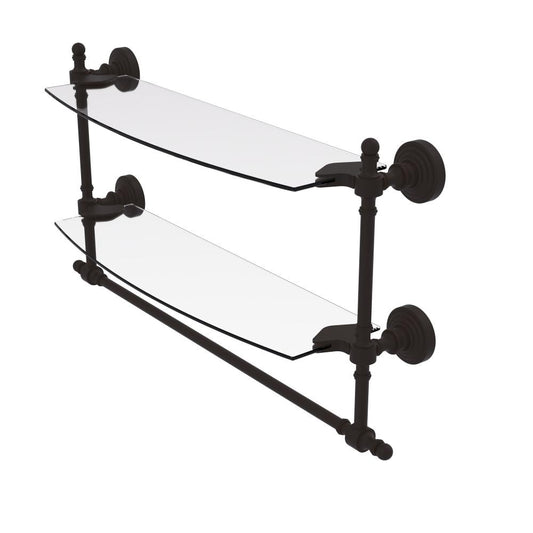 Allied Brass Retro Wave Oil-rubbed Bronze 2 -Tier Wall mount Bathroom Shelf ( 18-in x 15-in x 5-in )