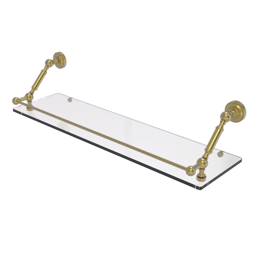Allied Brass Dottingham Satin Brass Wall mount Bathroom Shelf ( 30-in x 7.3-in x 8-in )