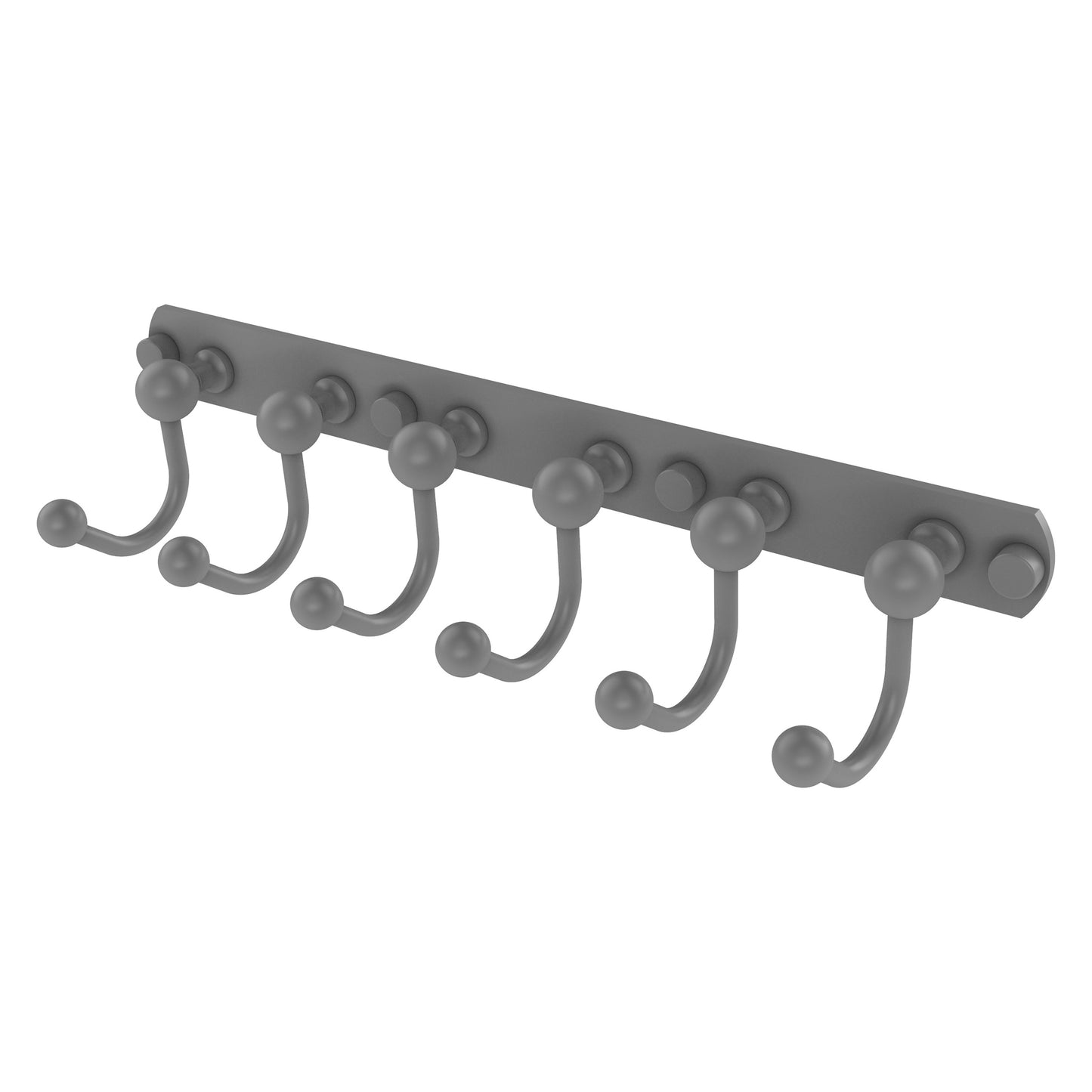 Allied Brass Prestige Skyline Matte Gray 6 -Hook Wall mount Towel Hook