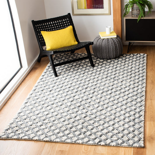 Safavieh Natura Jasper 8 x 10 (ft) Synthetic Gray/Beige Rectangular Indoor Trellis Coastal Spot Clean Only Area rug