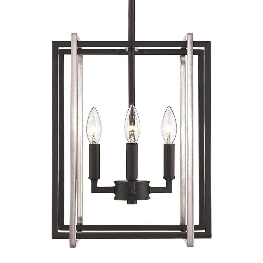 Golden Lighting Tribeca 4 -Light Oil-rubbed Black Indoor Cage Metal Chandelier