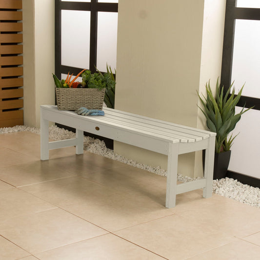highwood Lehigh 56.5-in W x 17.19-in H Whitewash Plastic Traditional Bench