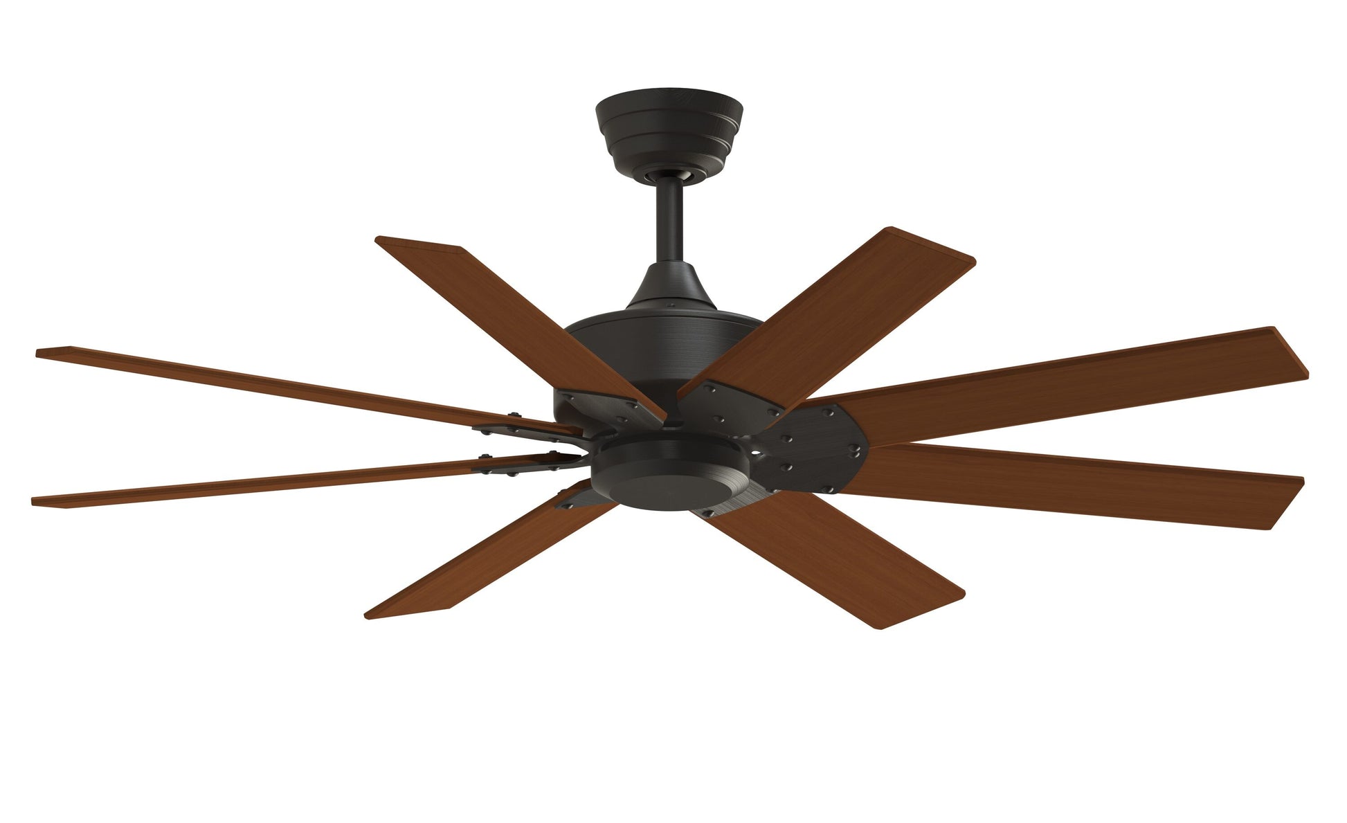 Fanimation Levon Custom 52-in Dark Bronze with Cherry Blades Covered Outdoor Smart Ceiling Fan Light Kit Compatible and Remote Included 8 -Blade