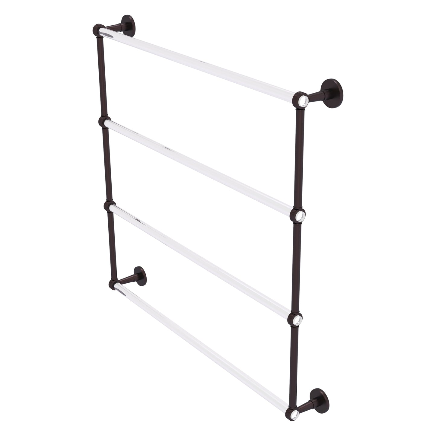 Allied Brass Clearview 36-in double Antique Bronze Wall mount 4-tier Towel Bar