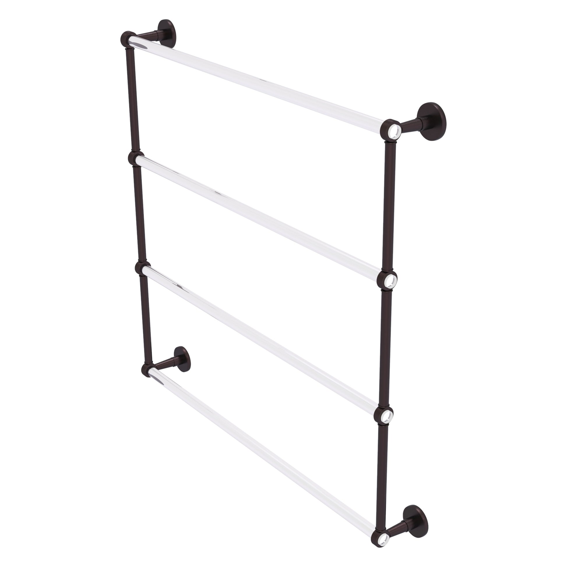 Allied Brass Clearview 36-in double Antique Bronze Wall mount 4-tier Towel Bar