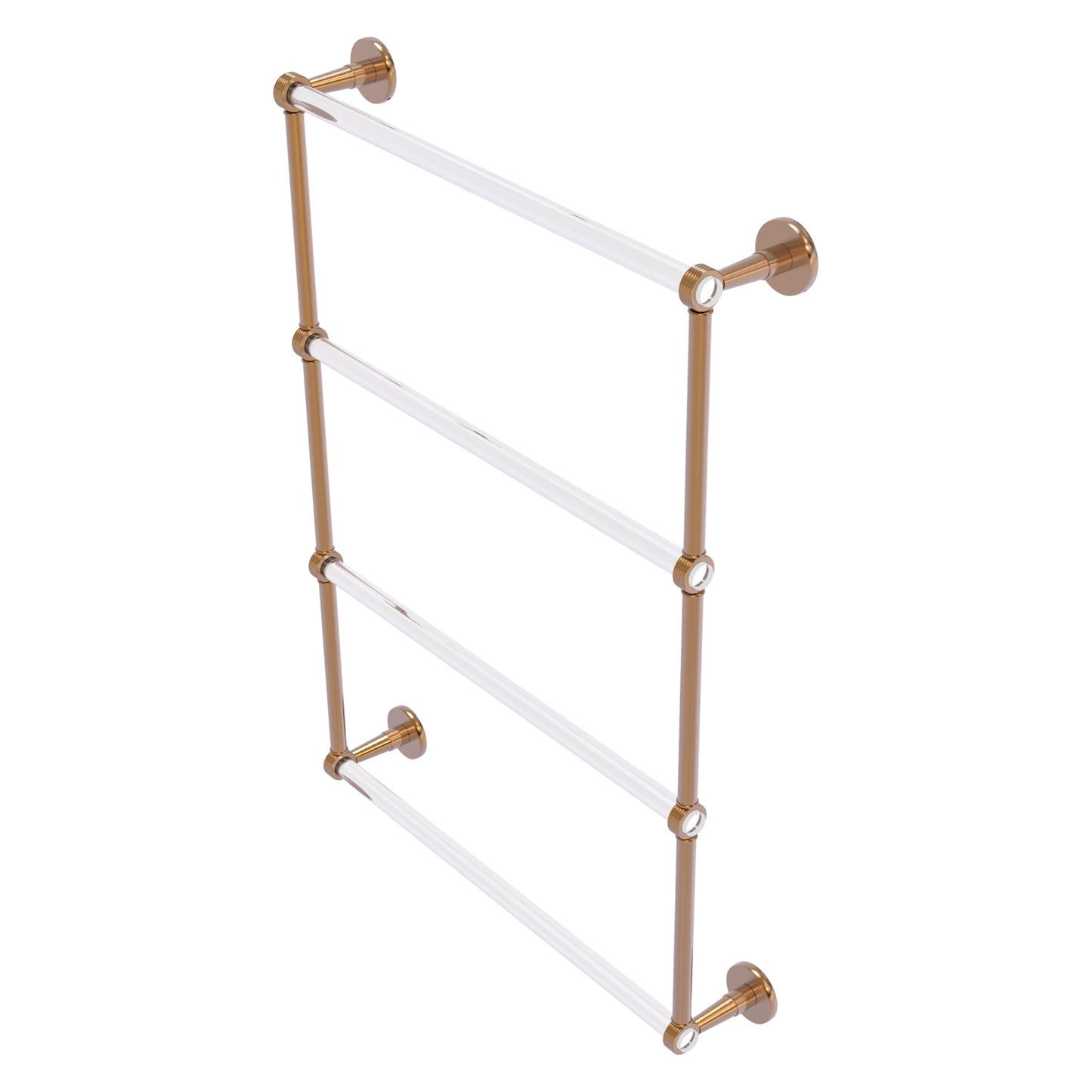Allied Brass Clearview 24-in double Brushed Bronze Wall mount 4-tier Towel Bar
