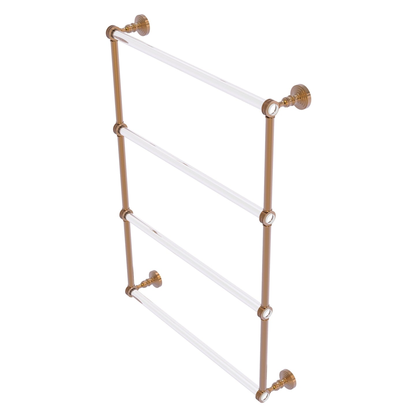 Allied Brass Pacific Grove 24-in double Brushed Bronze Wall mount 4-tier Towel Bar