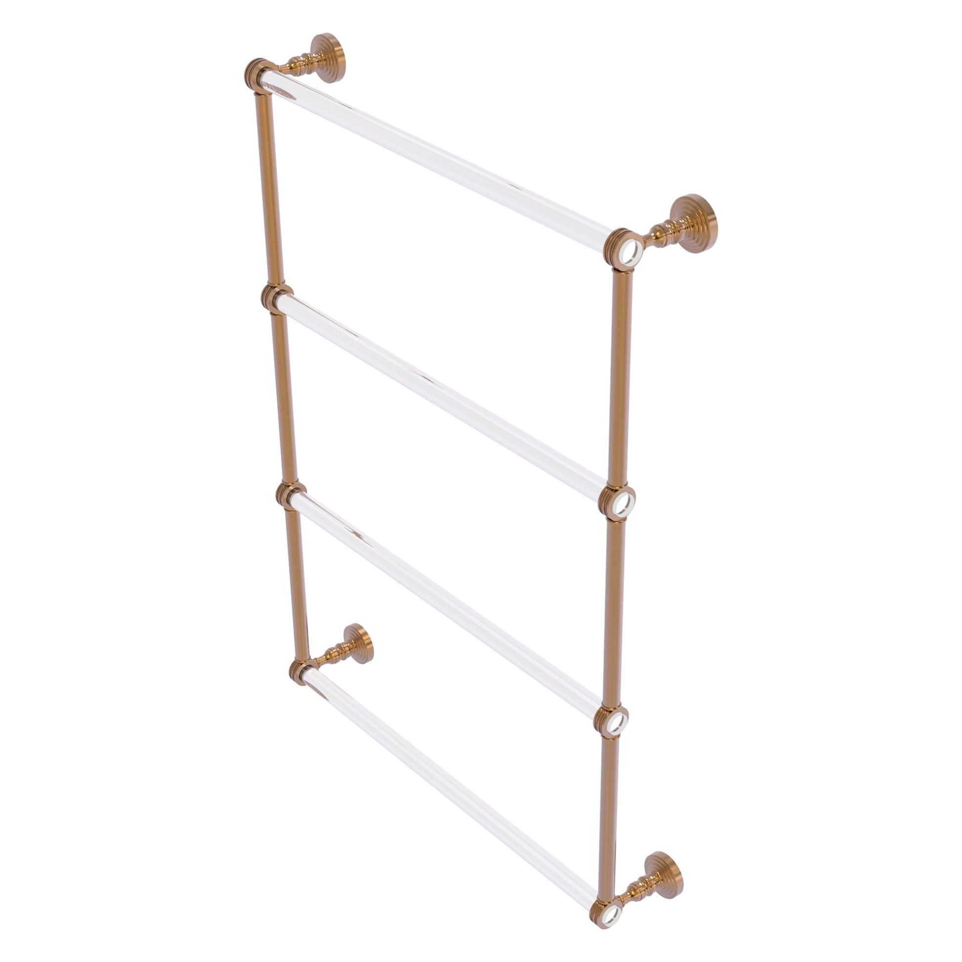 Allied Brass Pacific Grove 24-in double Brushed Bronze Wall mount 4-tier Towel Bar
