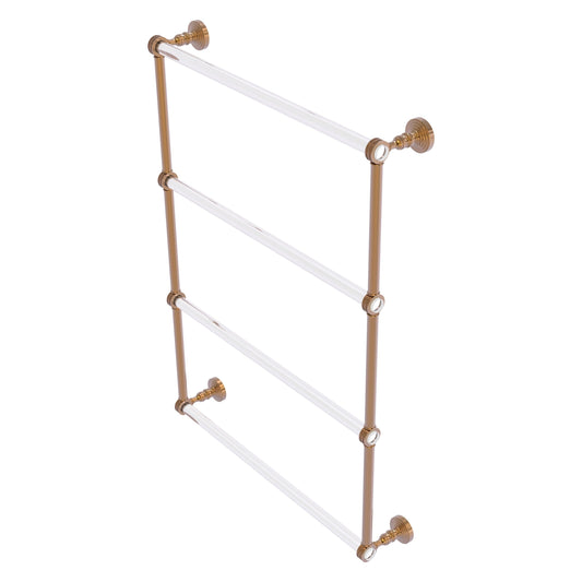 Allied Brass Pacific Grove 24-in double Brushed Bronze Wall mount 4-tier Towel Bar