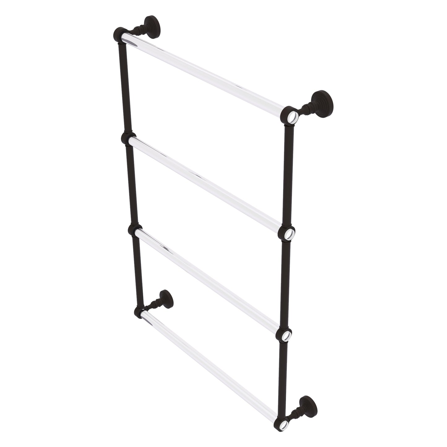 Allied Brass Pacific Grove 24-in double Oil Rubbed Bronze Wall mount 4-tier Towel Bar