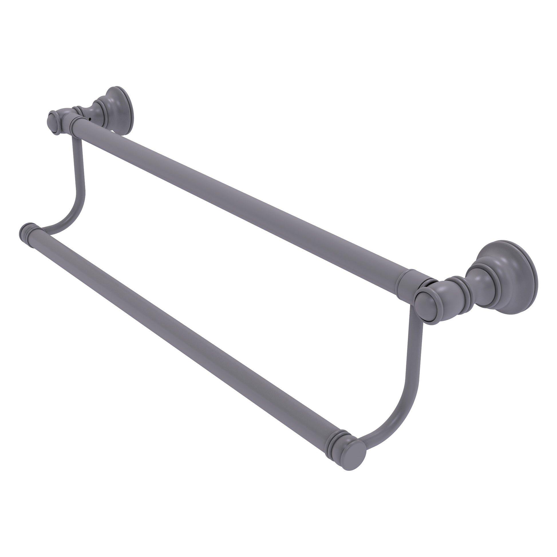 Allied Brass Carolina 18-in double Matte Gray Wall mount Double Towel Bar