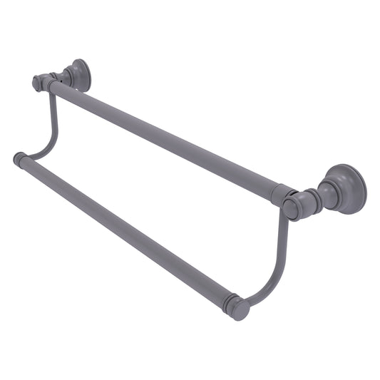 Allied Brass Carolina 18-in double Matte Gray Wall mount Double Towel Bar
