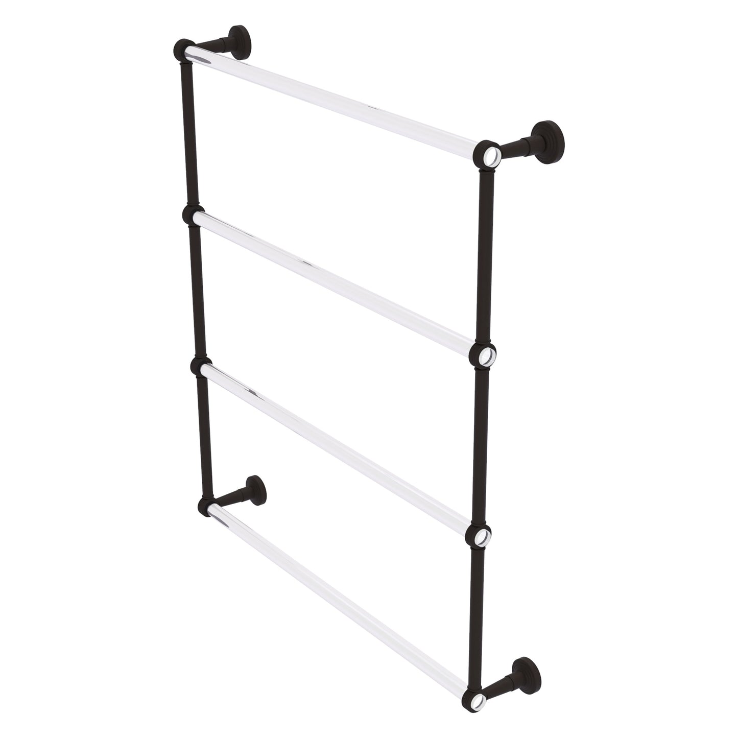 Allied Brass Pacific Beach 30-in double Oil Rubbed Bronze Wall mount 4-tier Towel Bar
