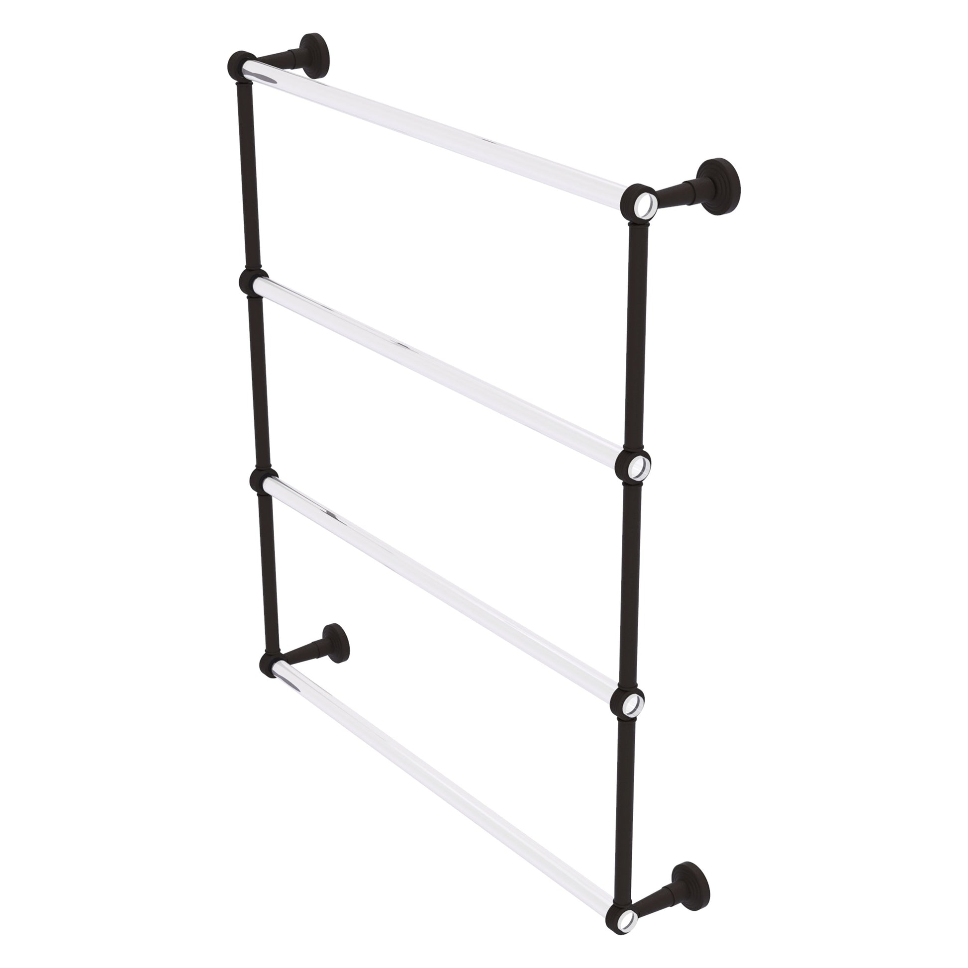 Allied Brass Pacific Beach 30-in double Oil Rubbed Bronze Wall mount 4-tier Towel Bar