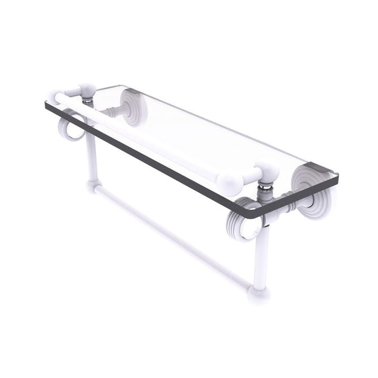 Allied Brass Pacific Grove Matte White Wall mount Bathroom Shelf ( 16-in x 6.8-in x 5-in )