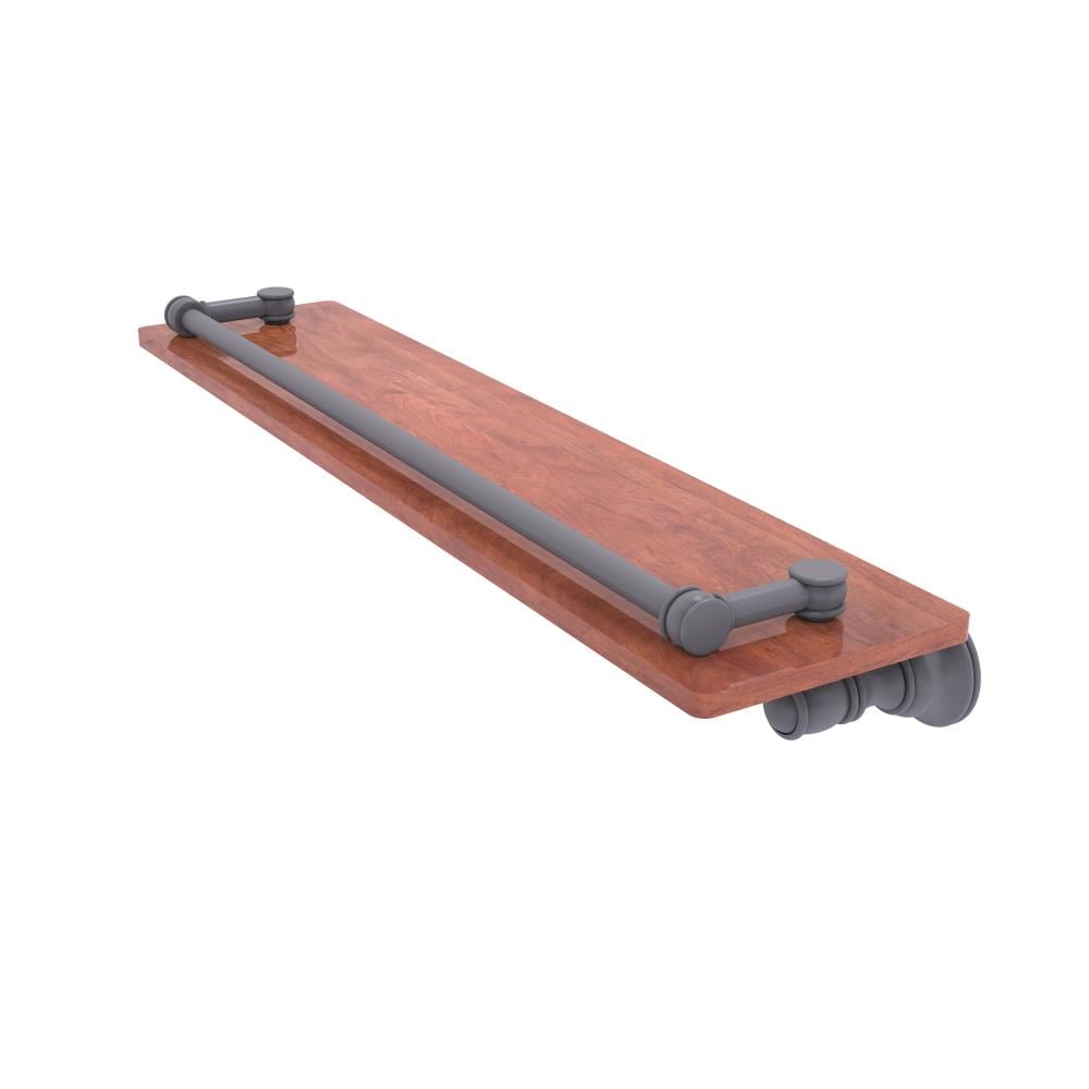 Allied Brass Carolina Matte Gray Wall mount Bathroom Shelf ( 22-in x 3.3-in x 5-in )