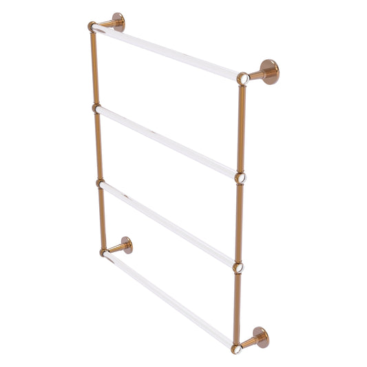 Allied Brass Clearview 30-in double Brushed Bronze Wall mount 4-tier Towel Bar