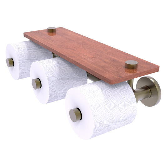 Allied Brass Prestige Skyline Antique Brass Wall mount Double post Toilet Paper Holder 3 -Rolls