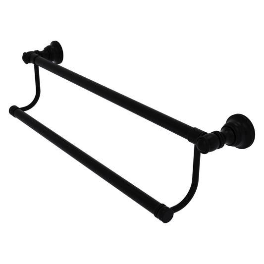 Allied Brass Carolina 30-in double Matte Black Wall mount Double Towel Bar