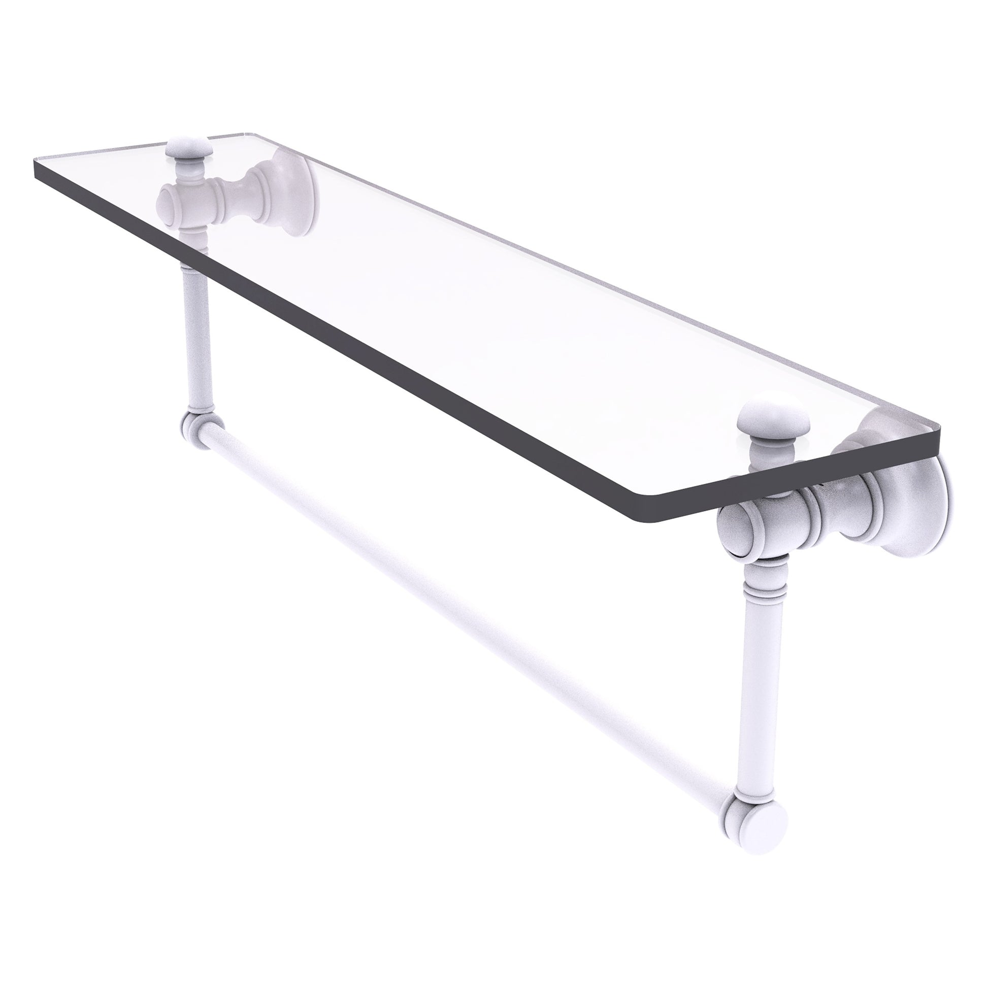 Allied Brass Carolina Matte White Wall mount Bathroom Shelf ( 22-in x 7-in x 5-in )