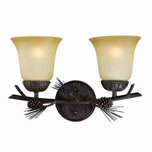 Cascadia Sierra 15-in 2 Light Matte Bronze Rustic Bathroom Vanity light