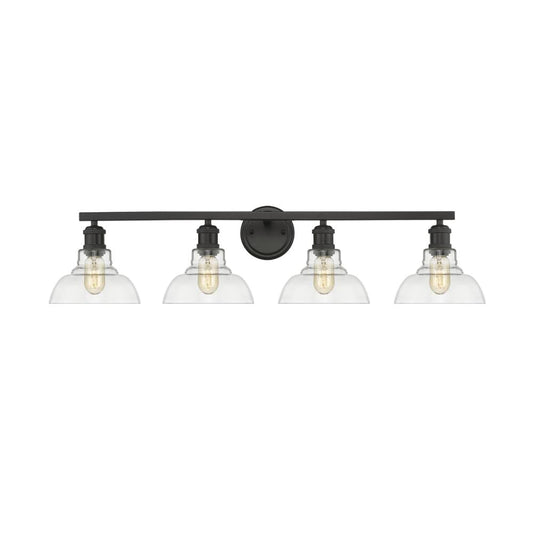 Golden Lighting Carver 36-in 4 Light Black Transitional Bathroom Vanity light