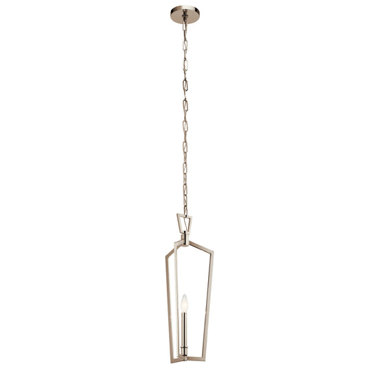 Kichler Abbotswell 1 -Light Polished Nickel Traditional Geometric Small Indoor Hanging Pendant Light
