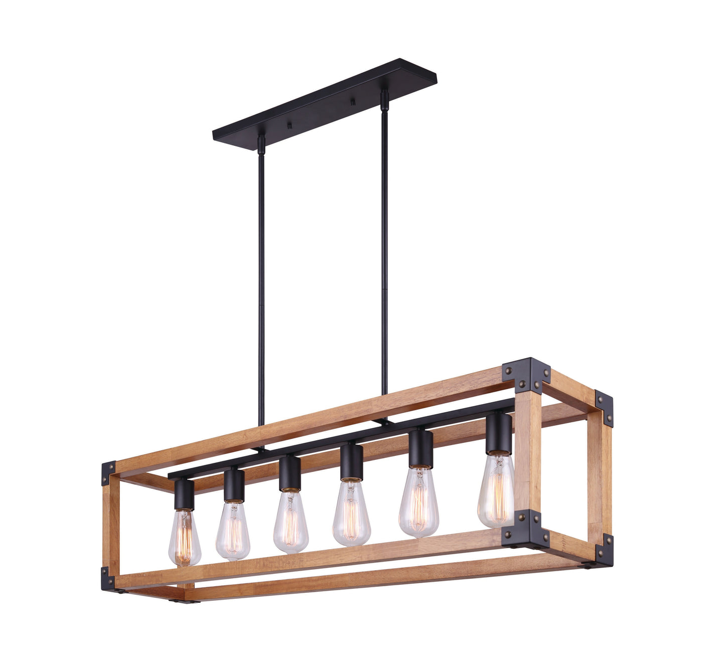 Canarm Ltd. Moss 6 -Light Multiple colors Indoor Wood Chandelier