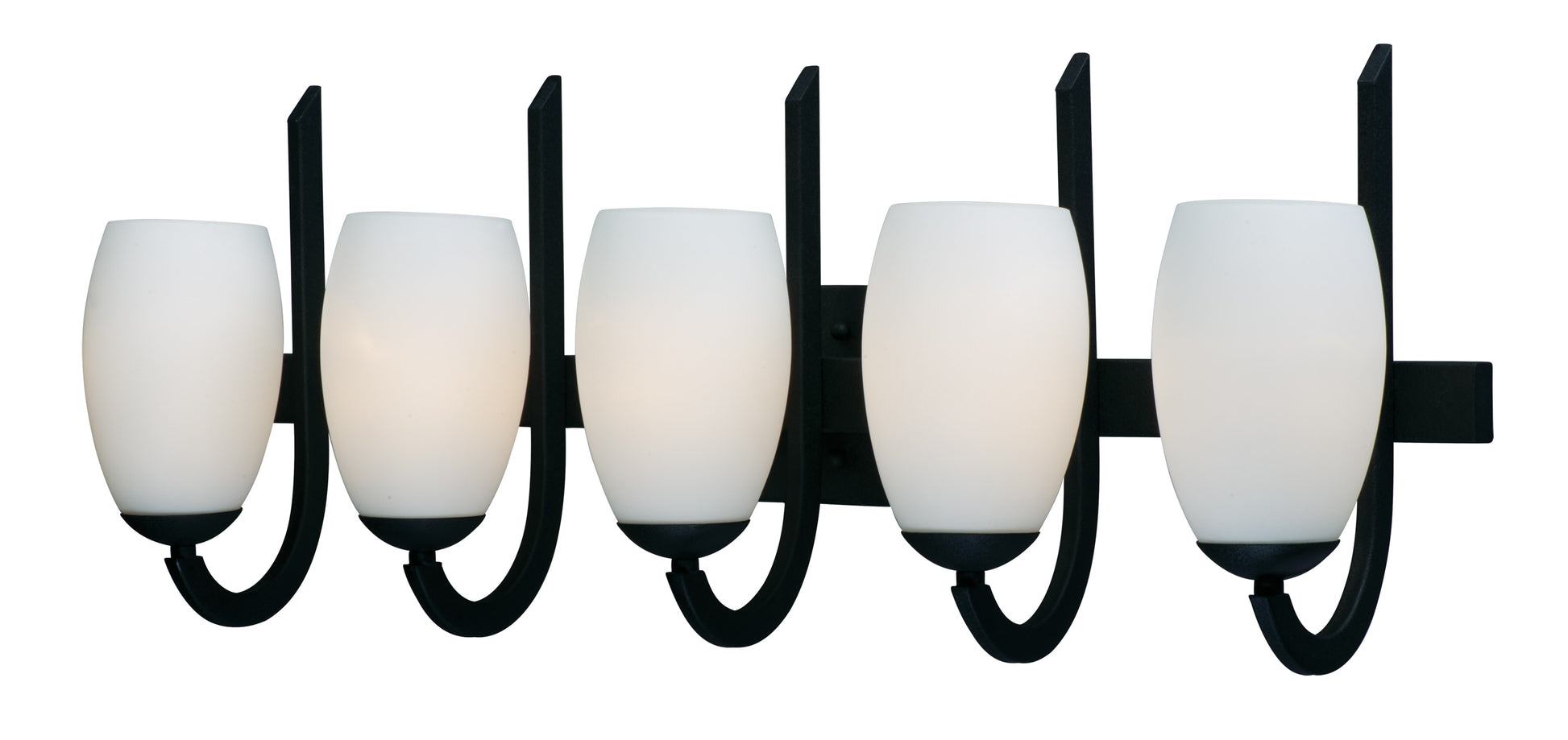 Maxim Lighting Taylor 31.5-in 5 Light Matte Black Traditional Bathroom Vanity light