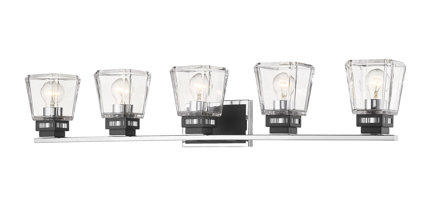 Z-Lite Jackson 42.25-in 5 Light Multiple finishes Multiple colors Transitional Bathroom Vanity light