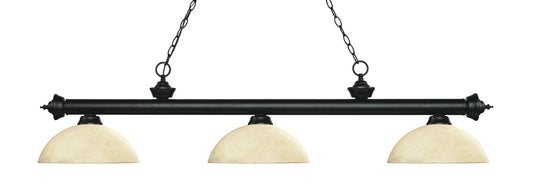 Z-Lite Riviera Matte Black Incandescent Medium base (E-26) Pool Table Lighting