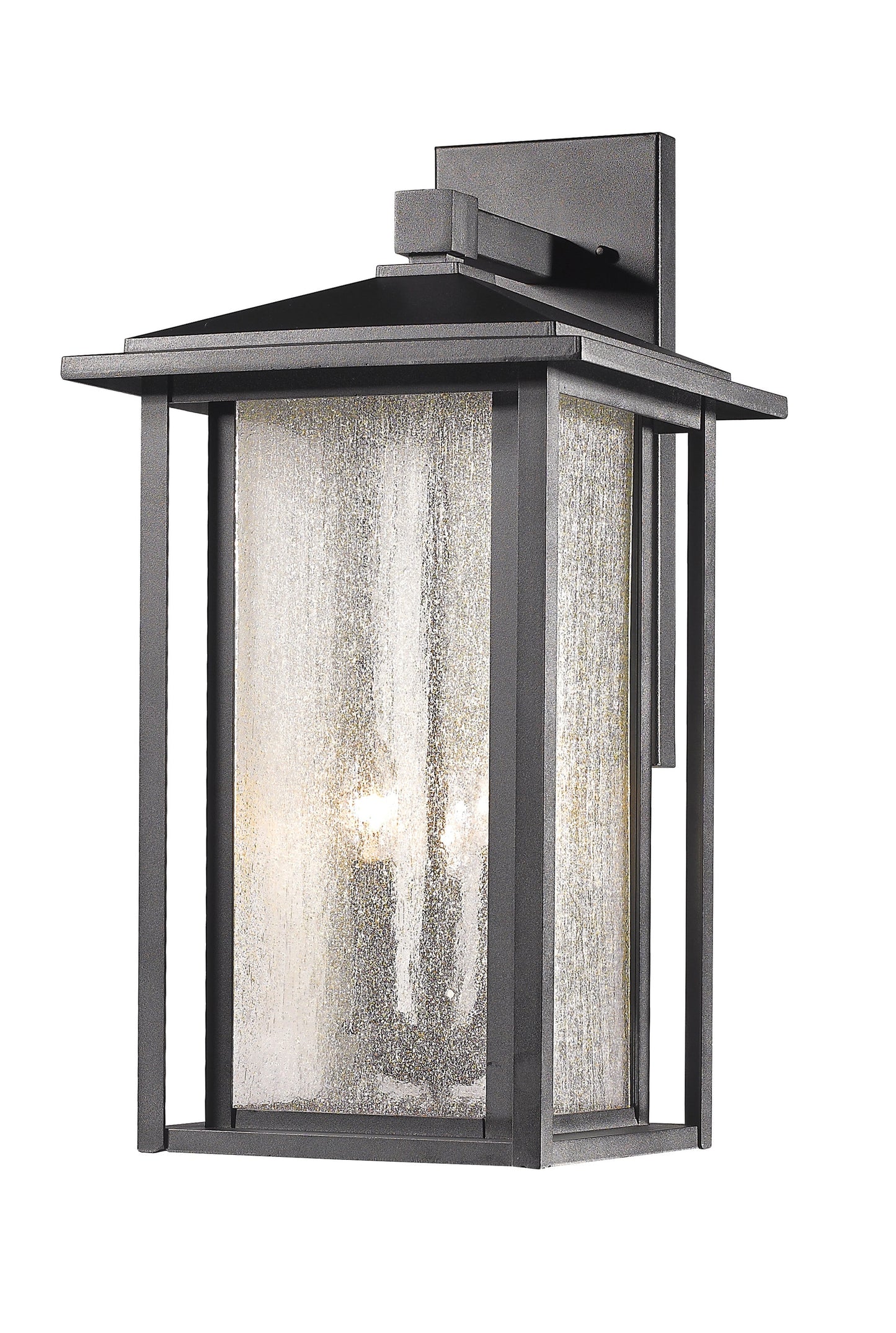Z-Lite Aspen 3 -Light 21.13-in H Matte Black Hardwired Outdoor Wall Light