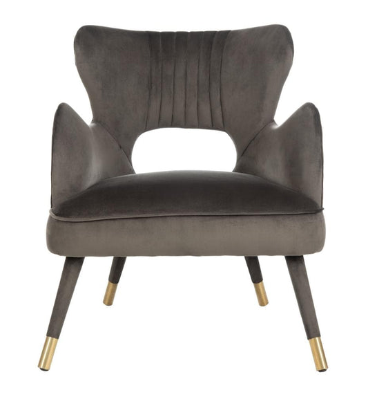 Safavieh Blair 29.5-in W Midcentury Shale Velvet Accent Armchair