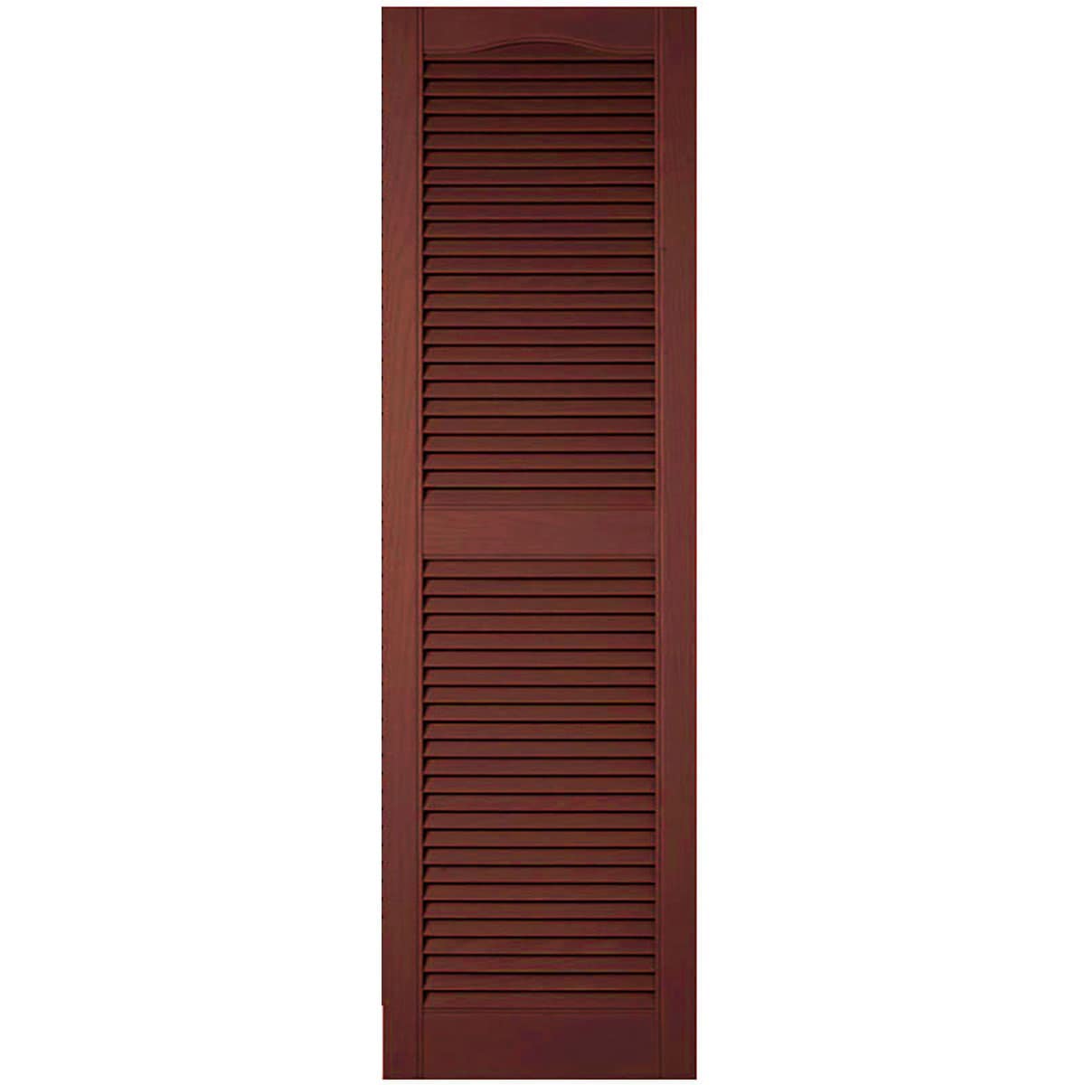 Ekena Millwork 12-in W x 48-in H Burgundy Red Louvered Exterior Shutters ( 2 -Pack )