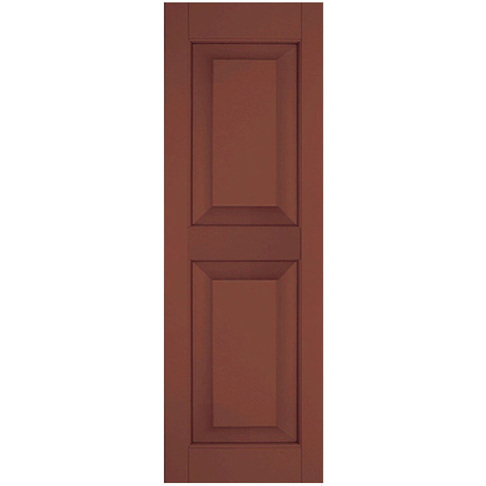 Ekena Millwork 12-in W x 44-in H Country Redwood Raised panel Wood Exterior Shutters ( 2 -Pack )