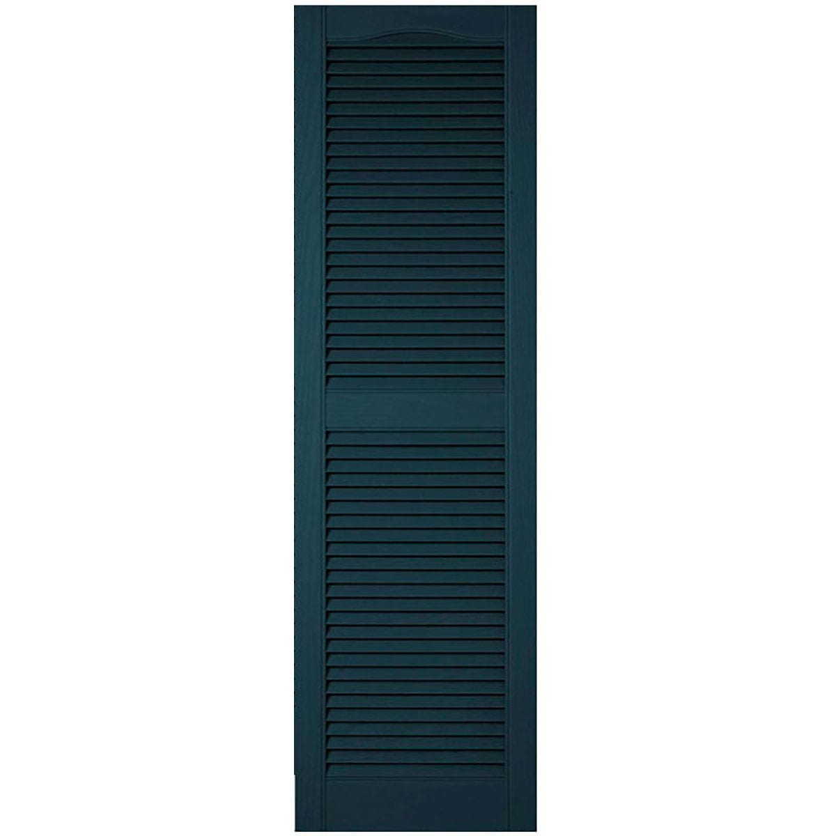 Ekena Millwork 14.5-in W x 64-in H Midnight Blue Louvered Exterior Shutters ( 2 -Pack )