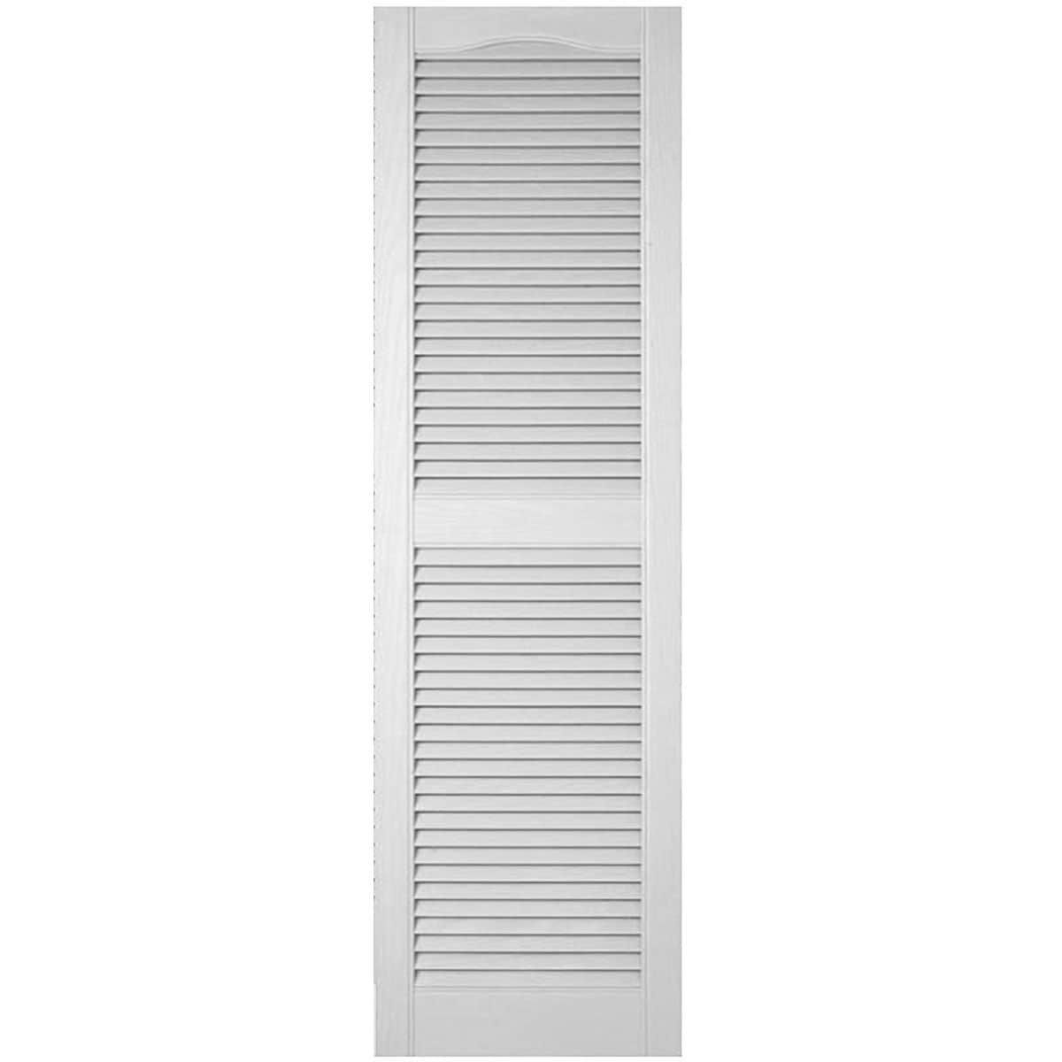 Ekena Millwork 12-in W x 60-in H Paintable Paintable/Stainable Louvered Exterior Shutters ( 2 -Pack )