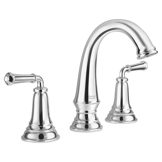 American Standard Delancey Polished Chrome Widespread 2-handle WaterSense Mid-arc Commercial/Residential Handle Bathroom Sink Faucet with Drain